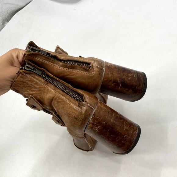 Freebird by Steven 6 Joey Tan Brown Buckle booties - Picture 7 of 9